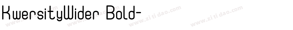 KwersityWider Bold字体转换